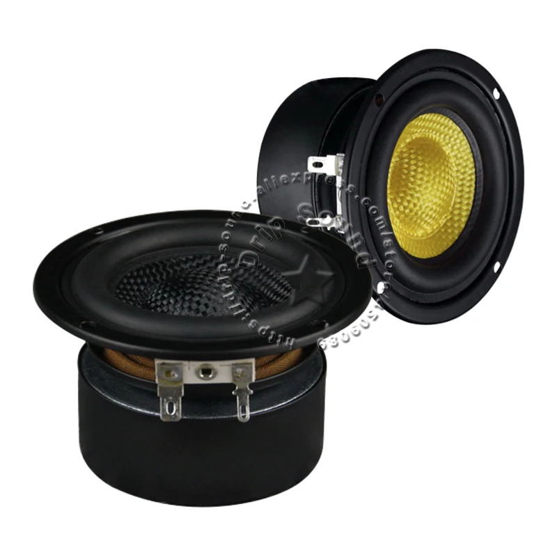 

3.5" inch 4/8Ohm 25W Bass Driver Audio Speaker Stereo Woofer Loudspeaker Carbon Fibre Cone Basin Dual Magnetic Antimagnetic