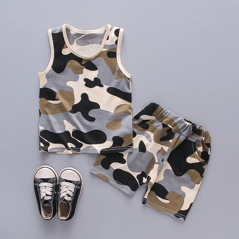 New Summer Baby Boys Clothes Children Girls Vest Shorts 2Pcs/Sets Toddler Casual Sports Costume Infant Outfits Kids Tracksuits