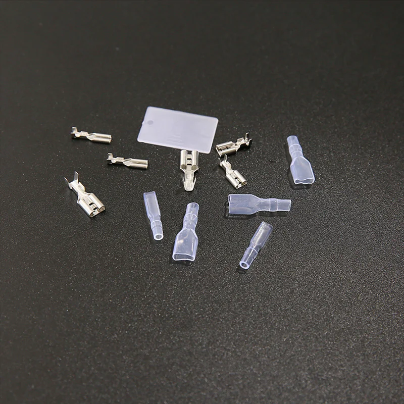 Terminales de crimpado de 300/2,8/4,8mm, conectores de cable eléctrico de sellado aislado, Kit surtido de conectores de Terminal de crimpado, 6,3 Uds.
