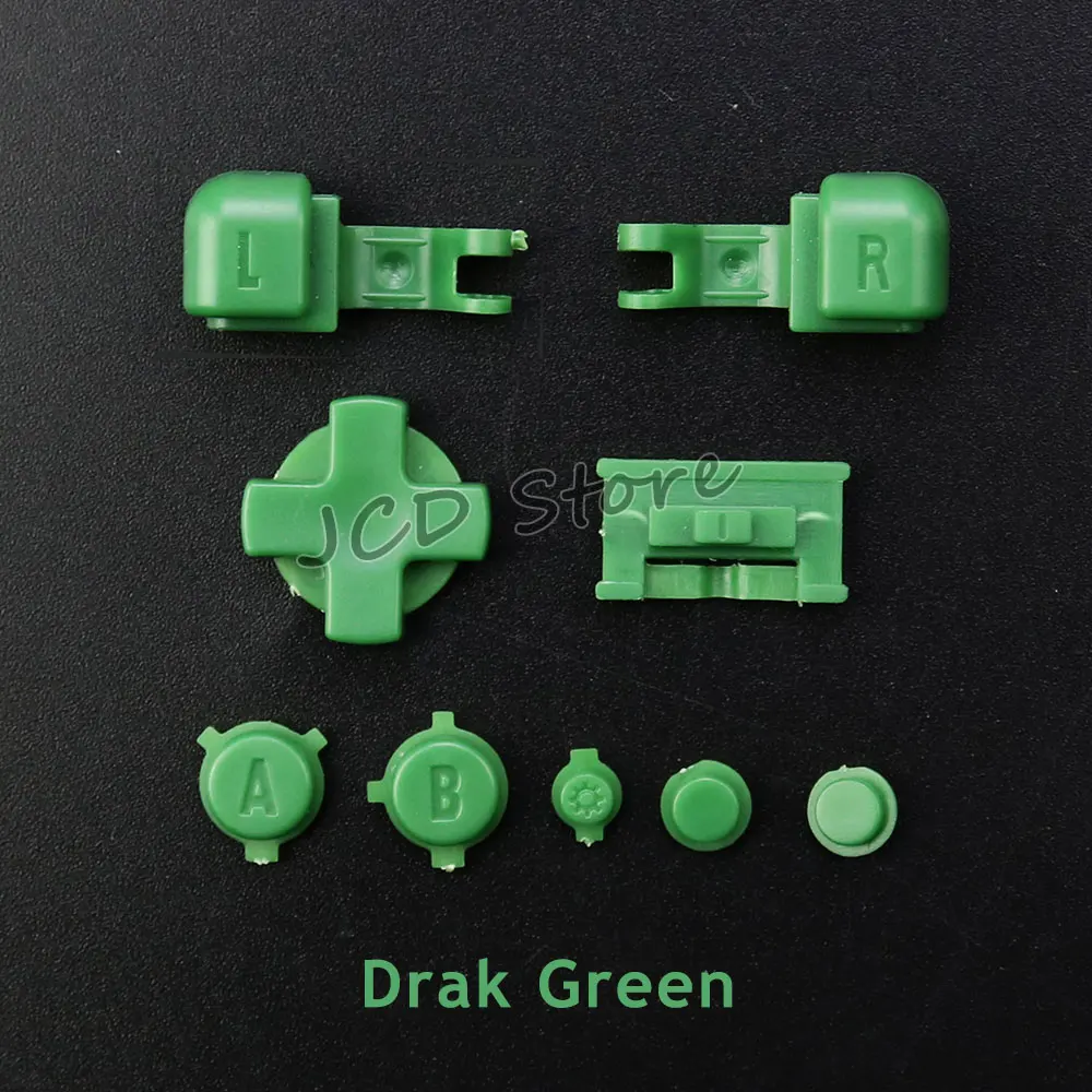 JCD Plastic Full Set Buttons For Gameboy GBA SP A B  L R Select Start Power On Off Volume Buttons D Pad key