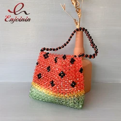 Divertente modello di anguria moda donna borse e borsette borsa a tracolla per vacanze in rilievo fatta a mano borsa a tracolla Casual