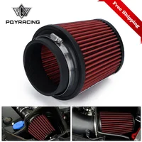 Cuello 4 ""100mm Universal coche alto flujo entrada de aire frío filtro de aire entrada de energía sistema de entrada de aire cabeza de seta limpiador de aire rojo
