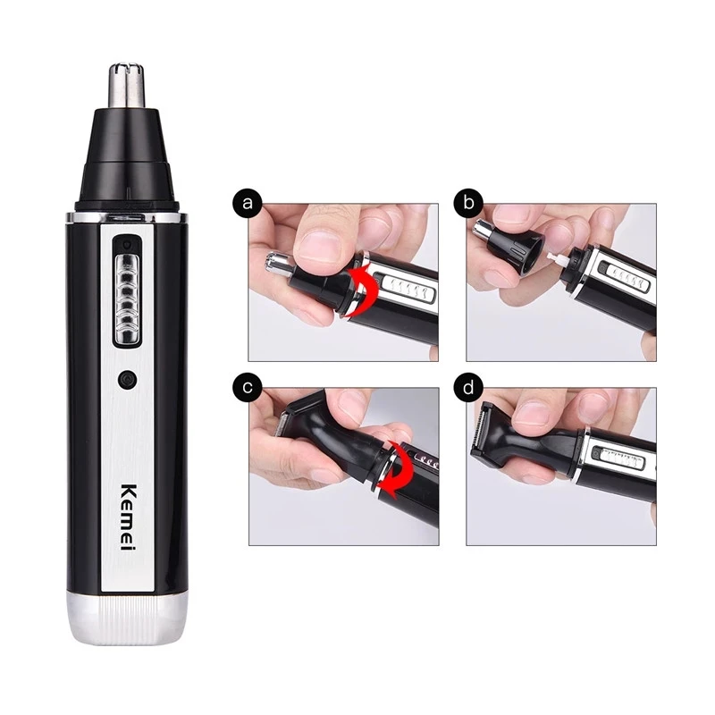 4 in 1 Professional Electric Rechargeable Nose and Ear Hair Trimmer Shaver Temple Cut Personal Care Tools For Men
