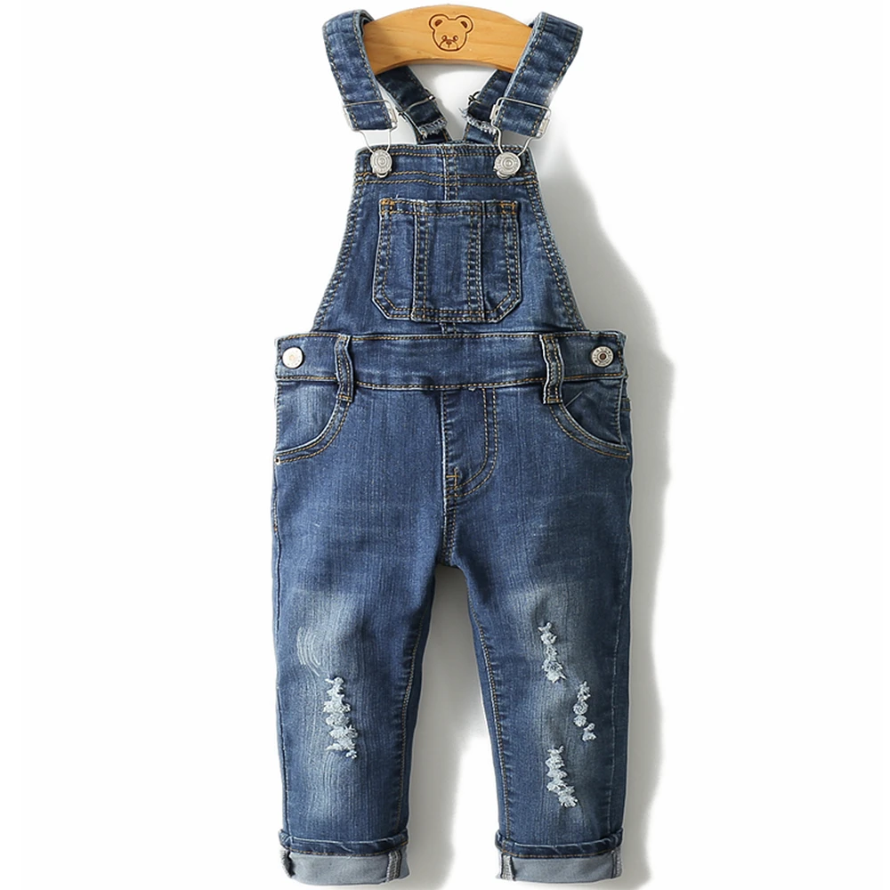 0-8T Spring Kids Overalls Slim Trousers Boys Girls Suspender Bib Denim Pants Kids Jeans Jumpsuit Clothes Children Clothing 2051