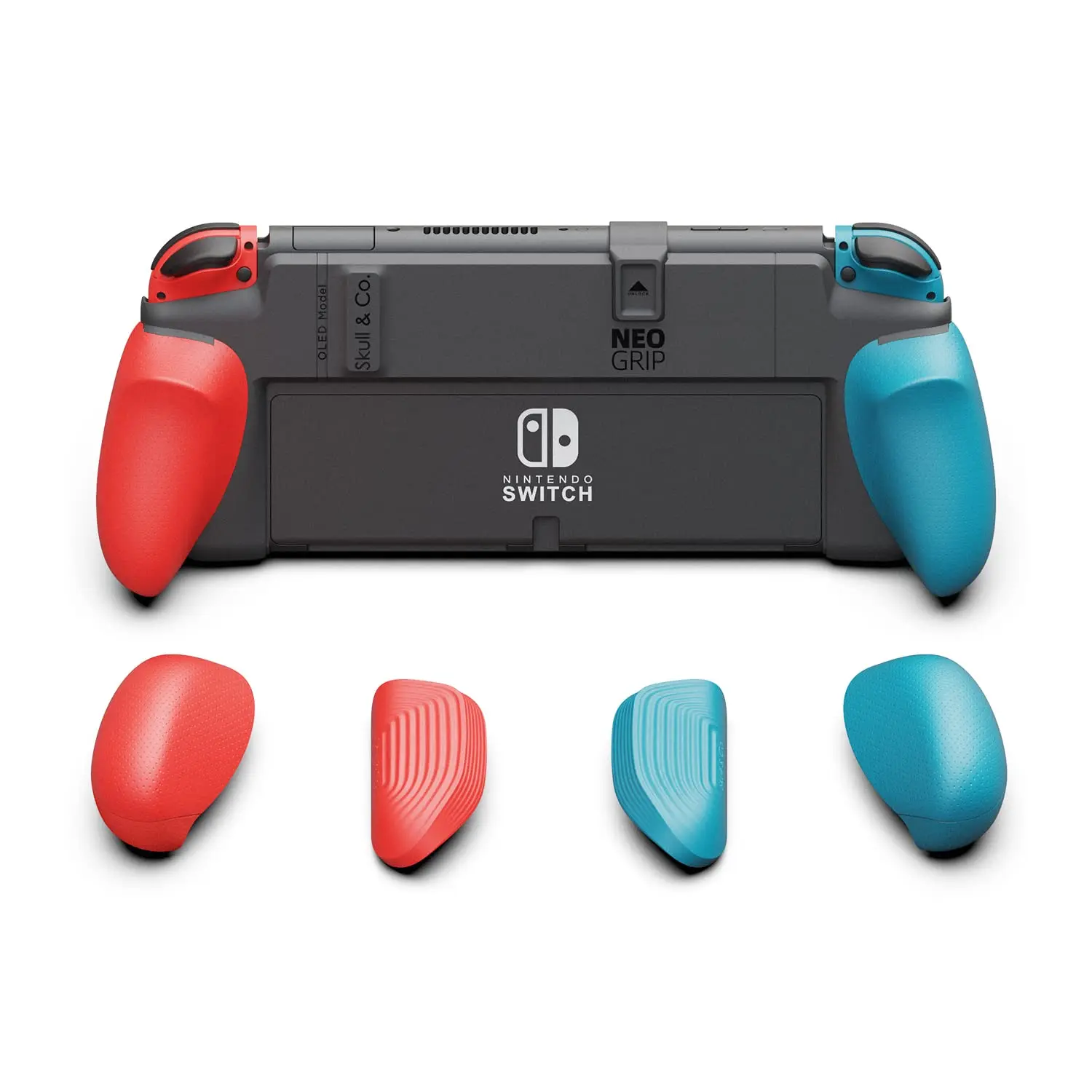 Skull & Co. Ergonomic Neogrip Bundle เปลี่ยนป้องกัน Hand Grip Cover Hard Pc Shell สำหรับ Nintendo สวิทช์ Oled คอนโซล