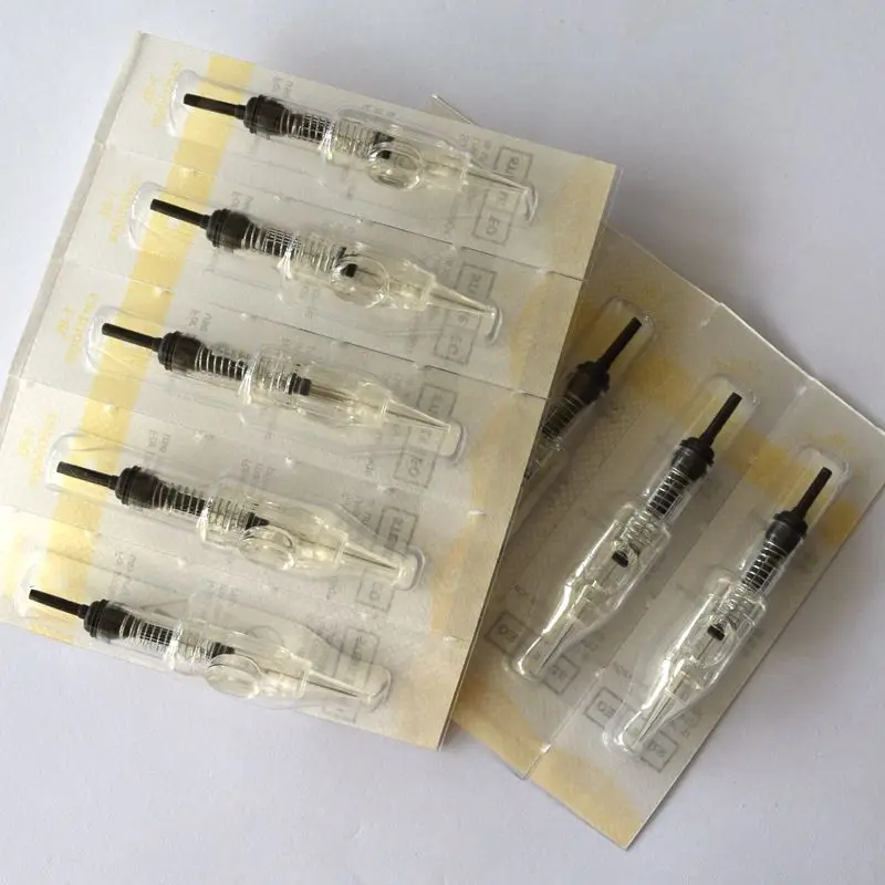 Disposable Eyebrow Tattoo Needles 1R 0.18 0.2 0.25 0.3 0.4mm Sterilized Microblading Permanent Makeup Cartridge Needles Tattoo