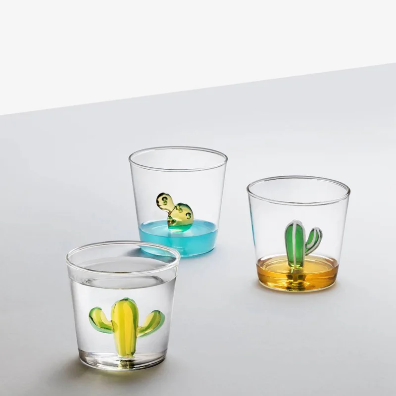 Clear Nordic Cute Glass Coffee Travel Mug Korea Creative Shot Glass Juice Cocktail Copos De Vidro Drinking Glassware EH50GL