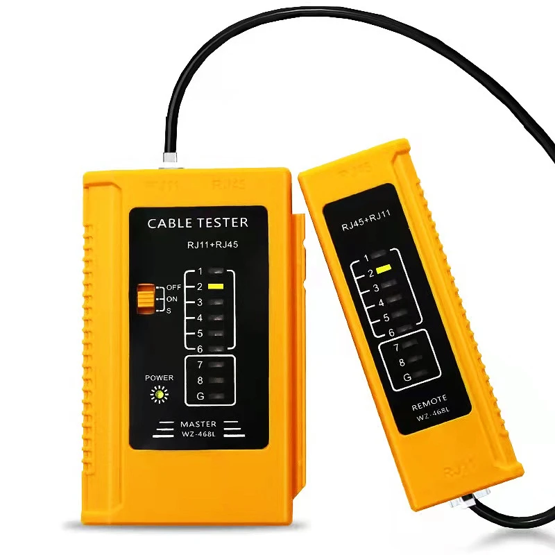 HTOC RJ45 Network Cable Tester For LAN Phone RJ45/RJ11/RJ12/CAT5/CAT6/CAT7 UTP Wire Test Tool Five Kinds Of Color