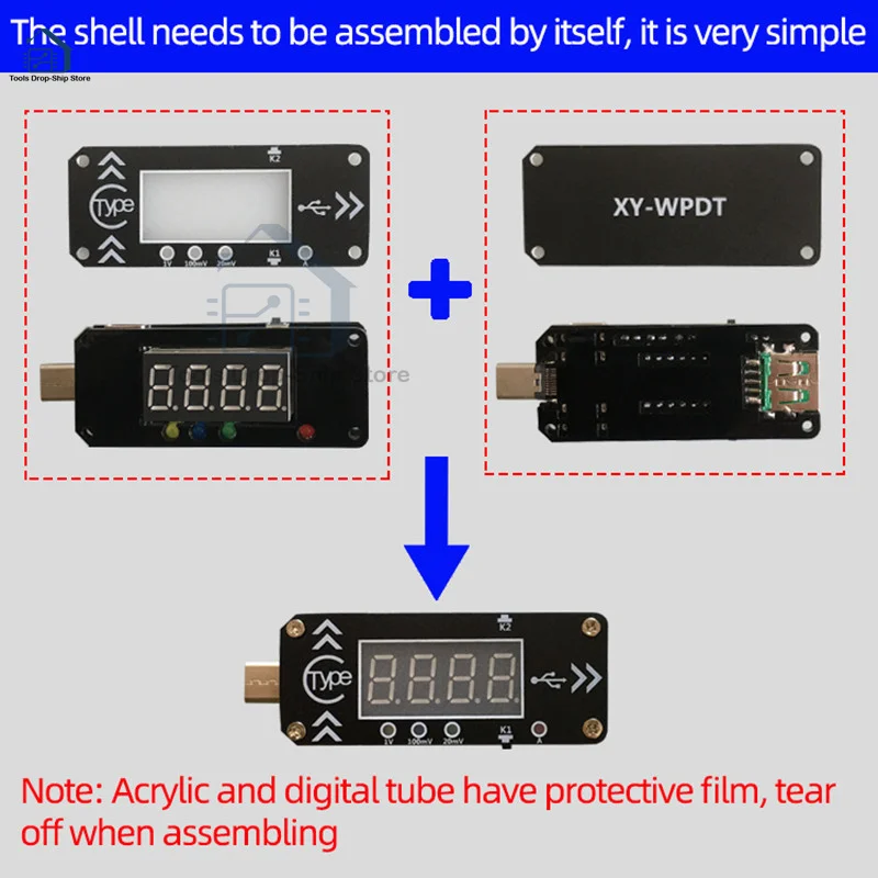 USB Charging Trigger Charger Voltmeter Ammeter 5V/9V/12V/15V/20V/PPS PD2.0 PD3.0 Type-C USB Decoy Device for PD Charger