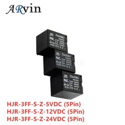 5Pcs Power Relay DIP5 HJR-3FF-S-Z 05VDC 12VDC 24VDC 5V 12V 24V T73 10A 5Pin