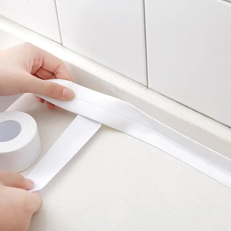 Waterproof Tape Bathroom Shower Sink Bath Sealing Strip Pvc Self Wall Sticker For Bathroom Kitchen Adhesive Tape