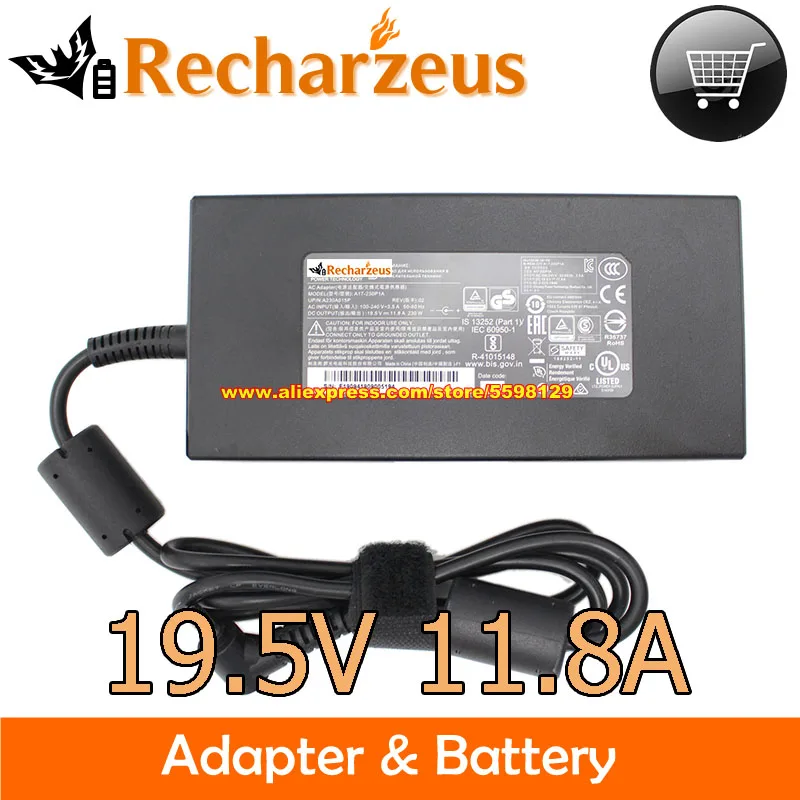 Original 19.5V 11.8A 230W Charger For Gaming MS-16Q4 GS75 P65 9SF Gigabyte A5 K1 A7 X1 Chicony A17-230P1A AC Adapter A230A012L