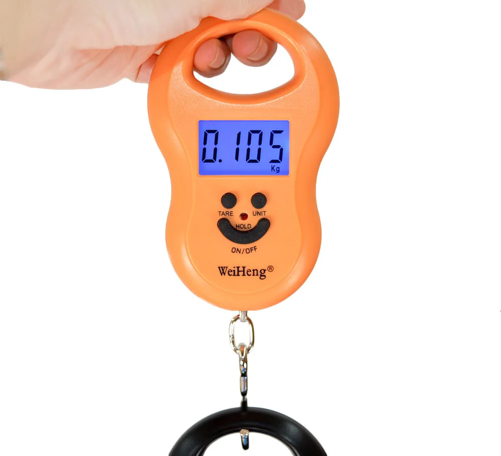 

Digital BackLight Hanging Luggage Pocket Scales With Hook 50Kg / 5g Weight Kg Lb OZ WFAU