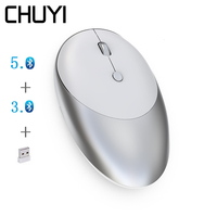 Bluetooth 5.0/3.0 2.4G Wireless Mouse Rechargeable Ultra-Thin Silent Mause Ergonomic Portable Mice For Xiaomi Phone PC Laptop