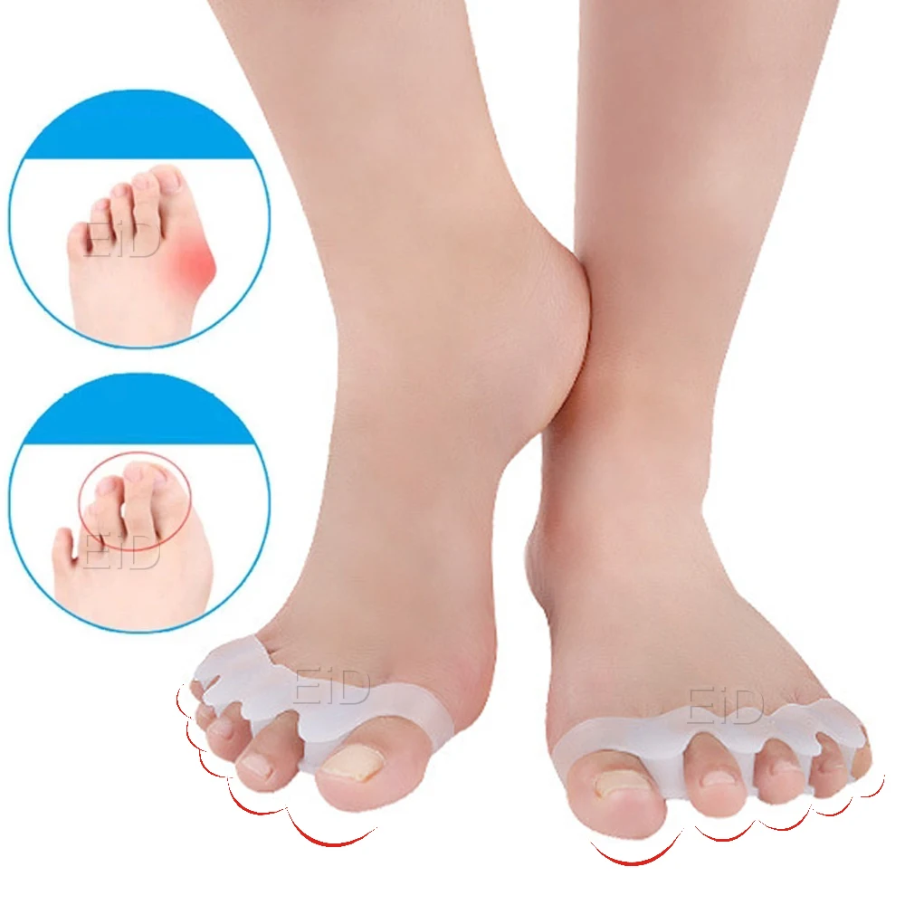 EiD 2pcs=1pair Protective Toes Separator Suitable Bunion Corrector Material Soft Gel Straightener Spacers Stretchers Care Tool