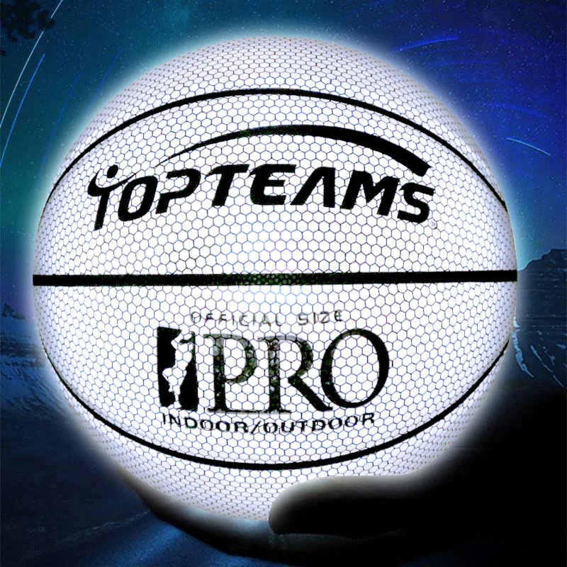 

Holographic Flash Reflective Basketball No. 7 Luminous Luminous Basketball Cool Luminous Ball Illumination Effect Beautiful