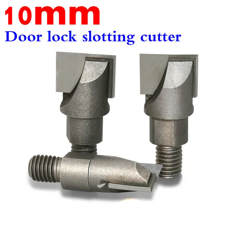 10mm Shank tungsteno Thread Mills CNC Bottom Cleaning Router Bit lavorazione del legno fresa strumenti serratura della porta slotting Cutter