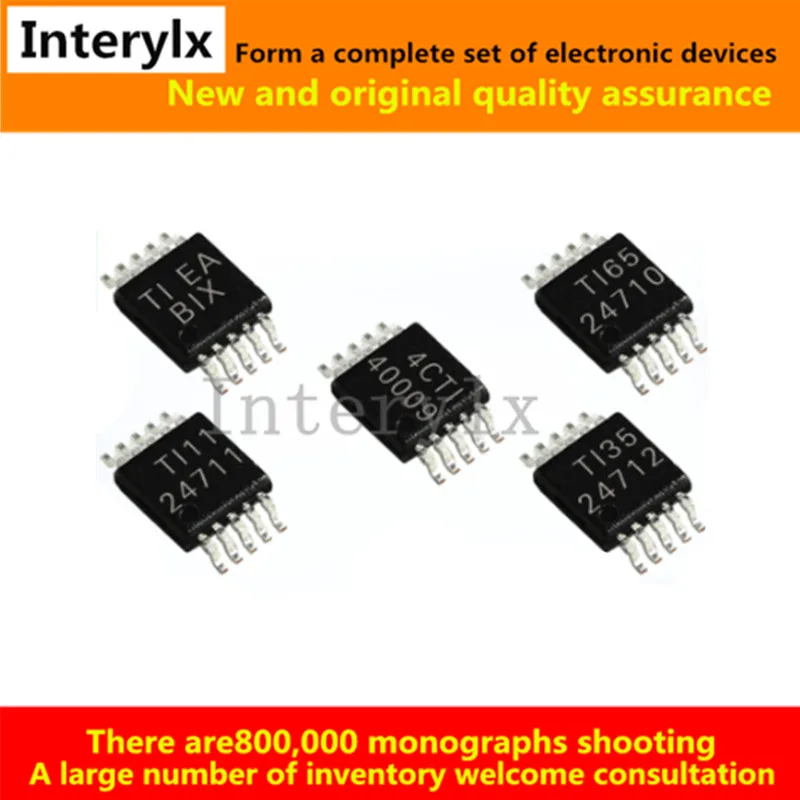 2Pcs TPS2491DGSR TPS24712DGSR TPS24711DGSR TPS24710DGSR TPS40009DGQR TPS40007DGQR MSOP-8 Thermal Voltage Controller IC Chips