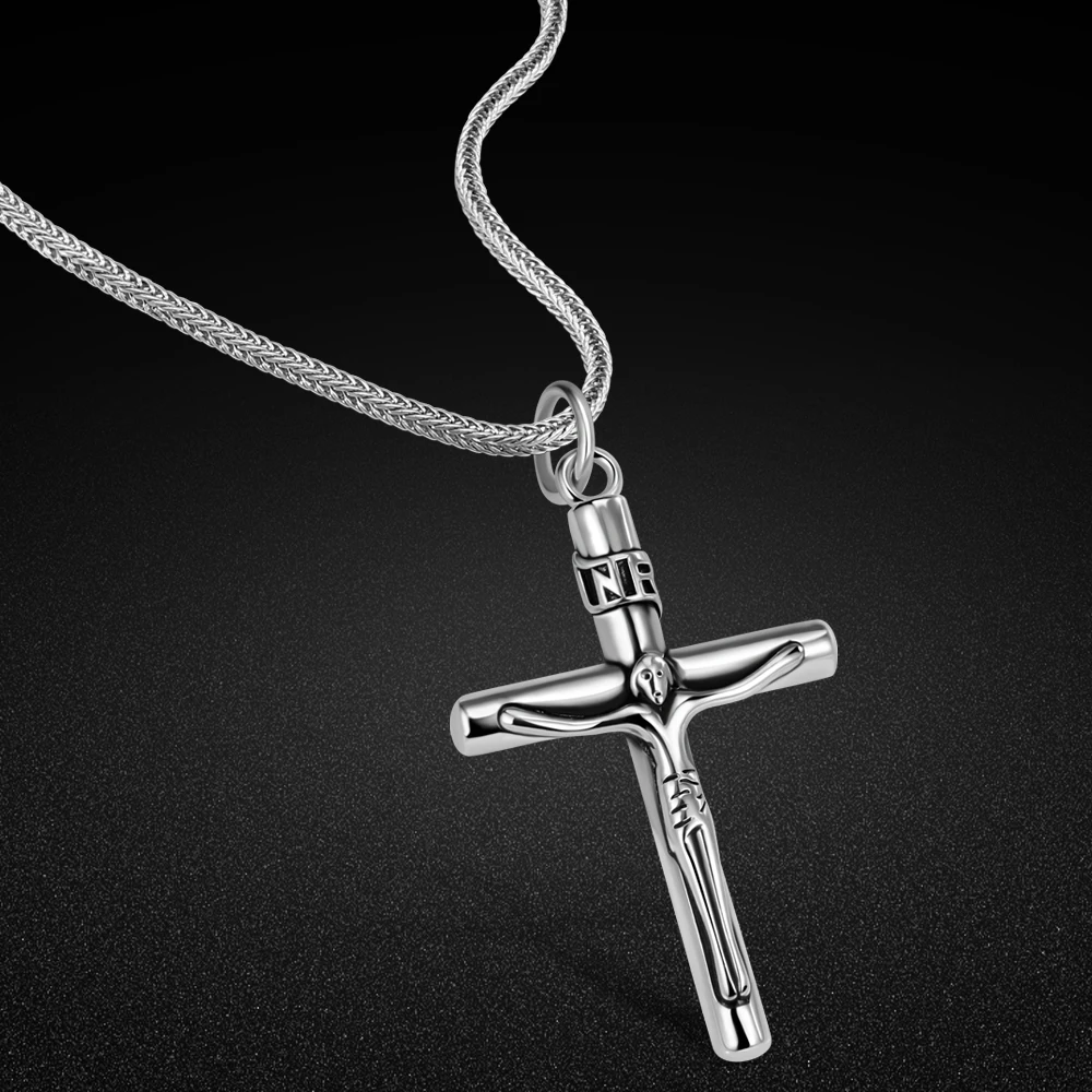 Vintage Religious Cross Pendant Necklace for Women Men 925 Sterling Silver Chain Retro Jewelry Accessories Collar Male Female