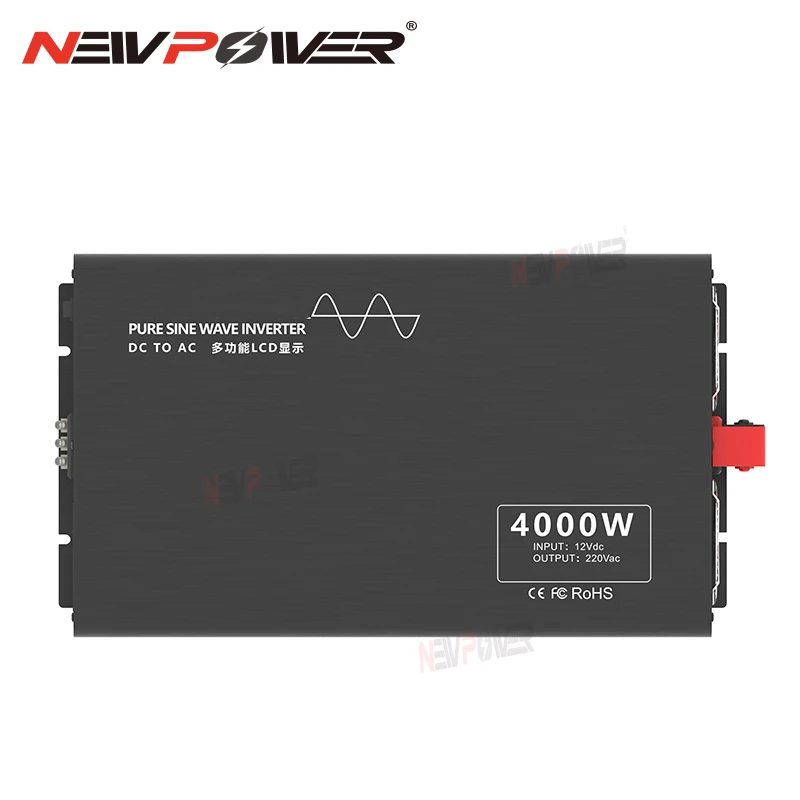 China Hot Selling 4000W Pure Sine Wave Inverter 12v 24v 36v 48v 60v 72v 84V to 100v 110V 120V 220V 230V 240V DC TO AC Inverter