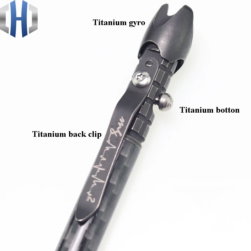 Pluma de autodefensa de aleación de titanio Mitsubishi, bolígrafo táctico EDC de fibra de carbono, recarga de UMR-83