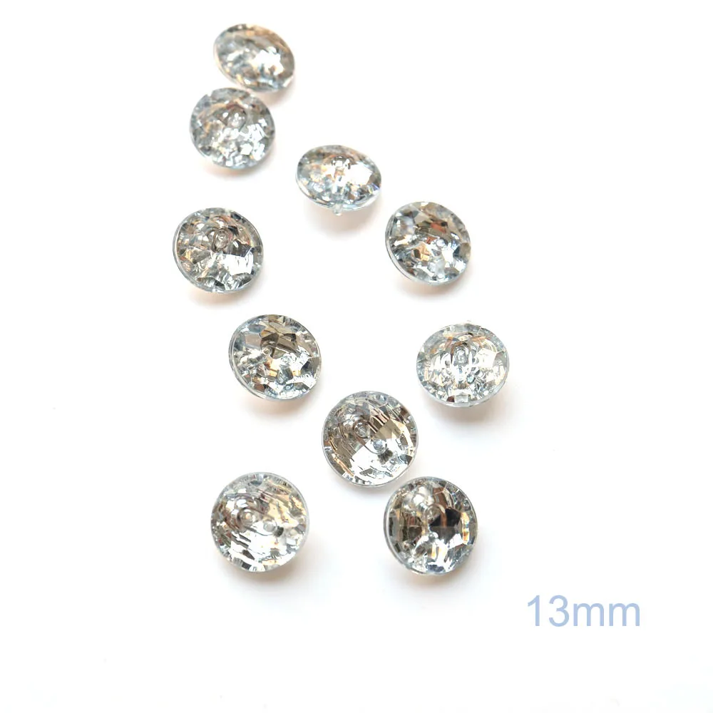 10pc/lot glass Rhinestone small buttons for coat Decorative sewing Acrylic button for cashmere Knit cardigan DIY craft supplies