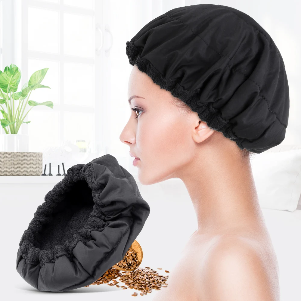 Microwavable Hot Head Thermal Heat Cap Heating Steamer for Hair Care Beauty Flax Seed Baked Oil Unplugged Repair Damaged Nursing