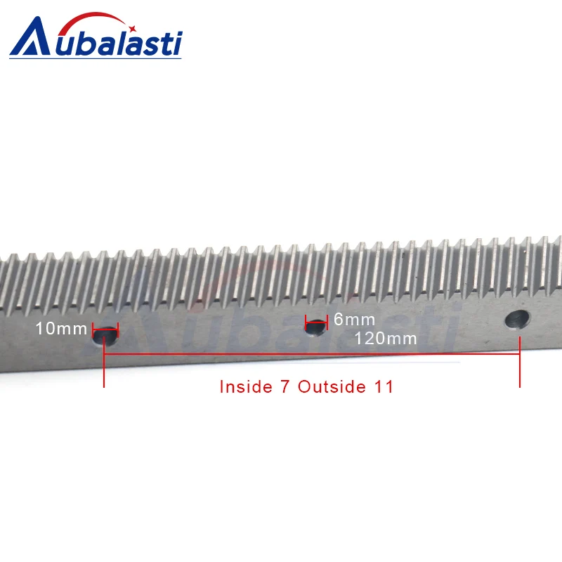 Стойка для деревообрабатывающего станка Aubalasti, 1,5 мода, 22x25x671 мм, стойка с косыми высокоточными зубьями, прецизионная шлифовальная стойка