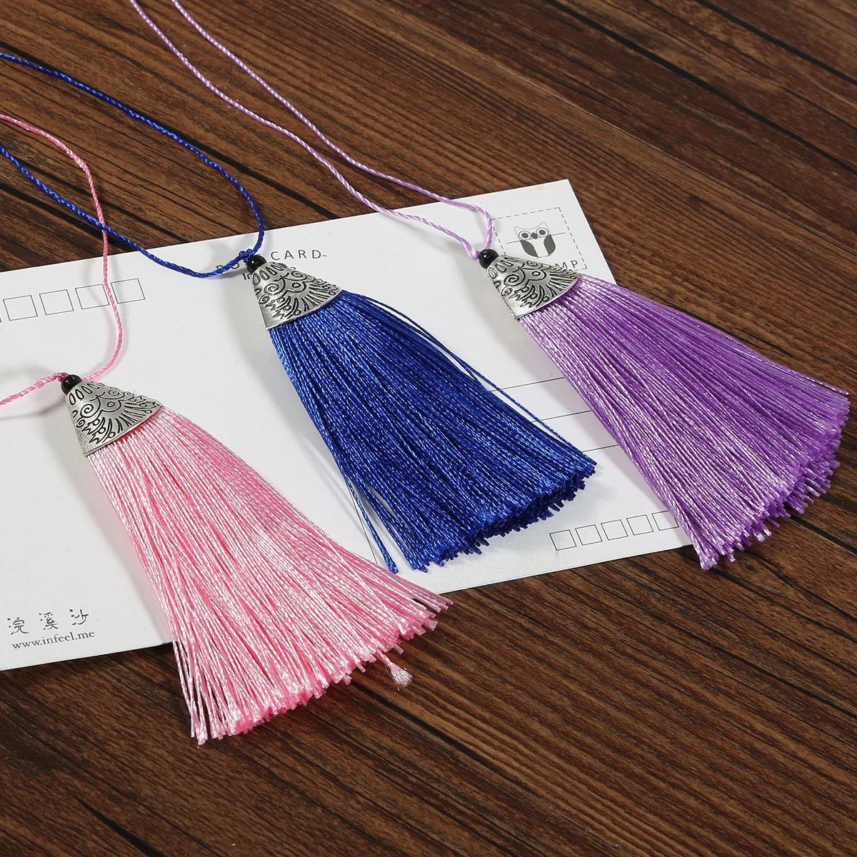 1pcs 8cm High Quality Polyester Silk Tassel Fish Mouth Cap Short Tassel For DIY Crafts Decoration Jewelry Accessories