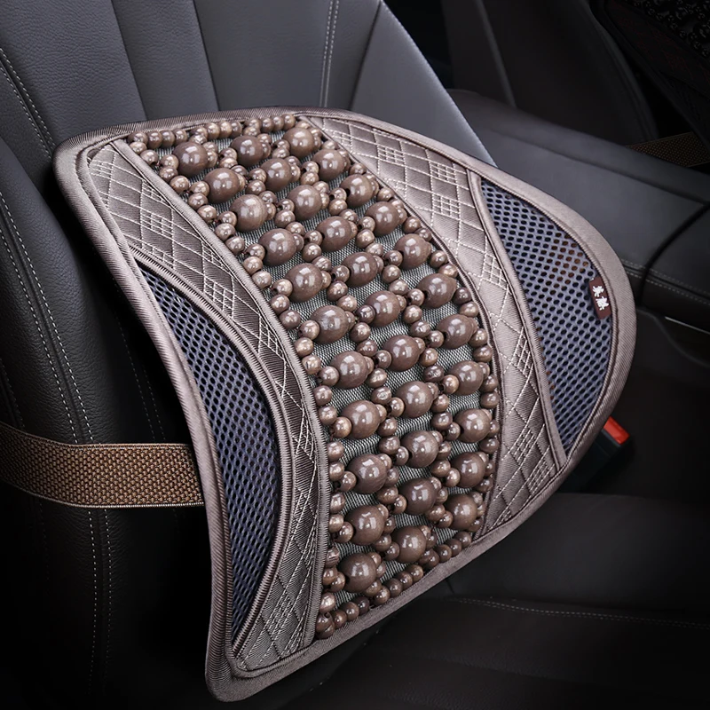Universal Woodwork Car Back Support Chair Massage Lumbar Support Waist Cushion Mesh Ventilate Cushion Pad For Car Office Home