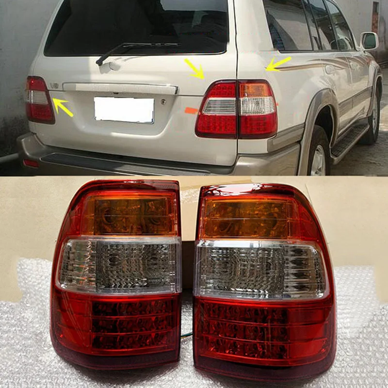 لتويوتا لاند كروزر LC100 4700 FJ100 1998-2007 LED الضوء الخلفي الخلفي الذيل ضوء