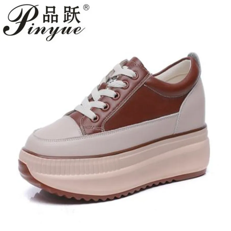 NEW Brand Spring Hidden Wedge Heels Casual Shoes Woman Platform Shoes Elevator 6CM High-heels Outdoor Walking Sneakers Women