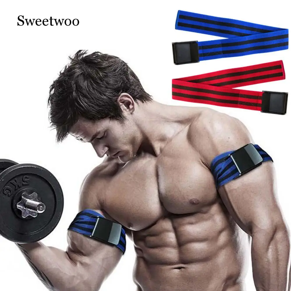 1 Pair BFR Training Fitness Gym Bands Blood Flow Restriction Occlusion Bandage Sports Exercise Bodybuilding Biceps Bands Belts