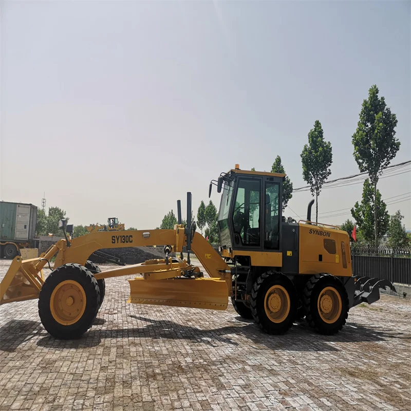 SYNBON SY130C High Efficiency Small  Motor Mini Grader  Road Construction Machine