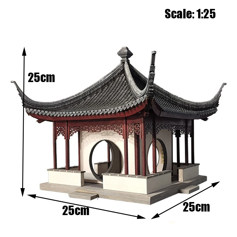 DIY Wooden Doll House The Classical Gardens of Suzhou Miniature Model Building Kits Dollhouse Toys for Girls Gift 1:25 No Paint