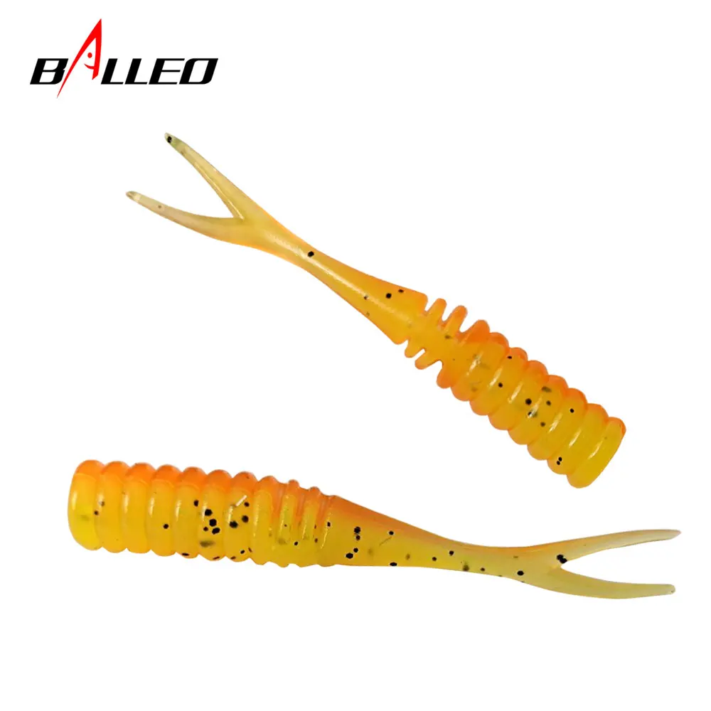 Fishing soft Lures  Silicone worm 6cm/1.7g fishing lure Artificial rubber   Wobblers Double Color Baits