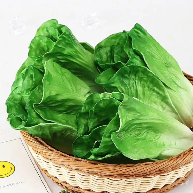 Realistic Lifelike Decorative Artificial Lettuce Fake Vegetables House Kitchen Wedding Party Cabinet Display Decor