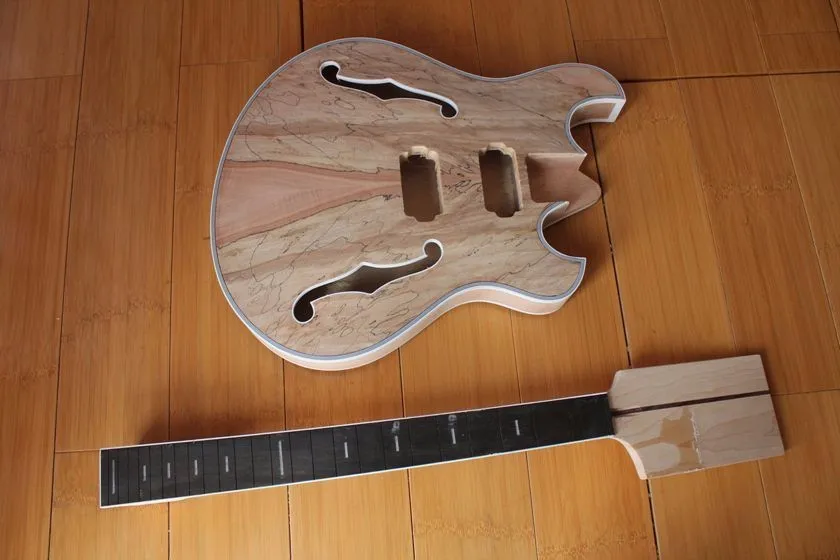 New Brand Project Electric Unfinish Guitar Without Parts