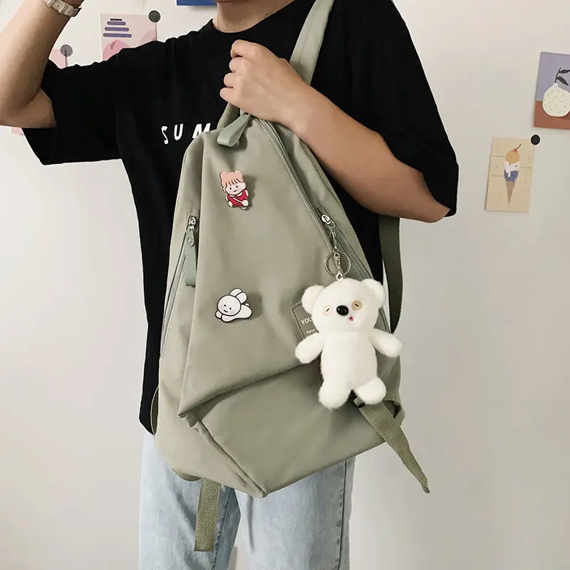 Backpacks Women Patchwork Designed Students School Canvas Bags Book Harajuku Unisex Ins College Ulzzang Big Capacity Rucksack