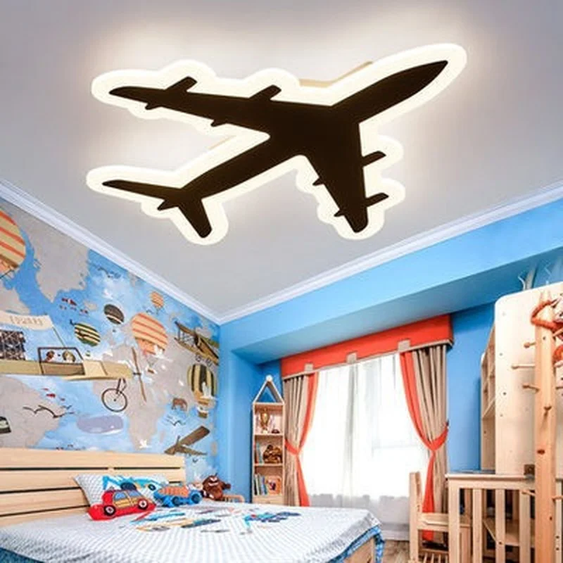 

Children's room ceiling lamp LED airplane cartoon lamp creative bedroom lamp personality warm boy room lamp lighting