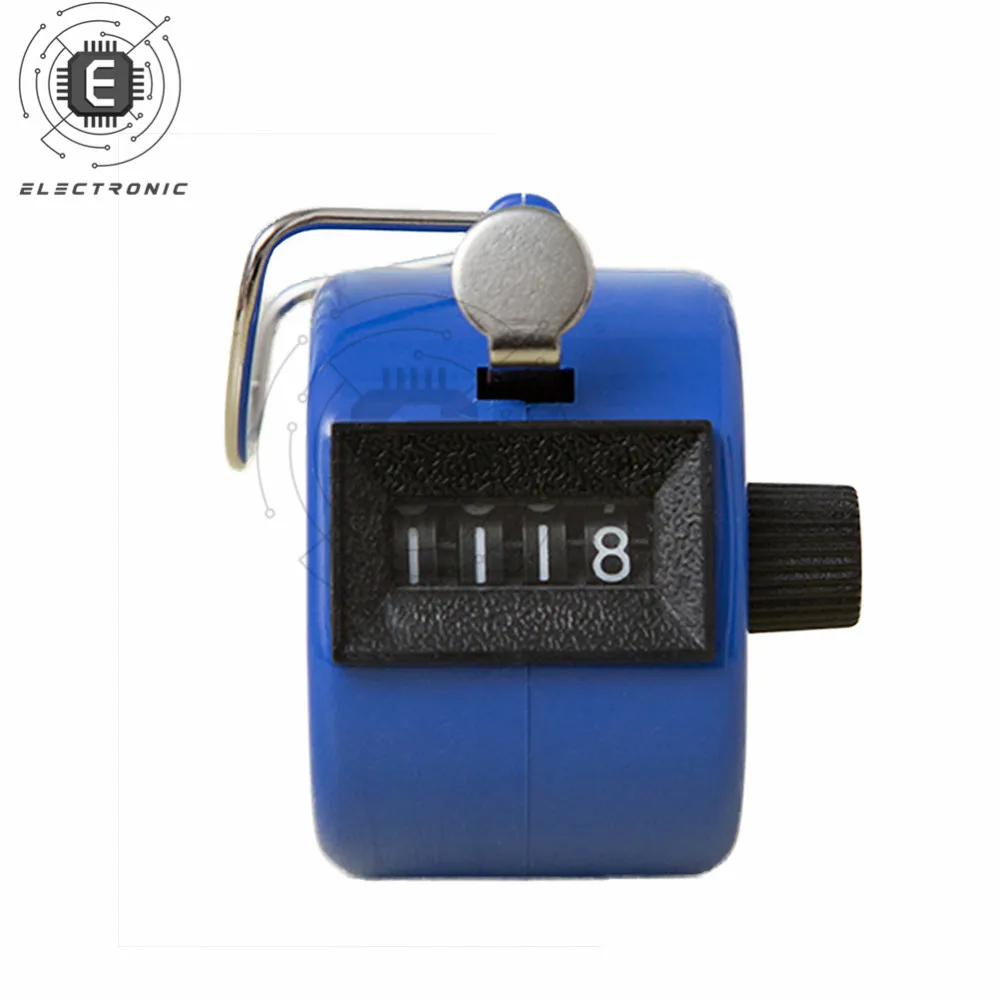 Clicker 4 Digit Number Counters Plastic Shell Hand Finger Display Manual Counting Tally Clicker Timer Soccer Golf Counter