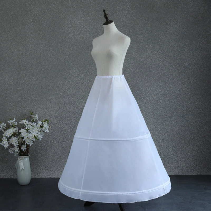 Nieuwe Collectie Witte Petticoats 1 Laag 2 Hoepel Petticoats Onderrok Baljurk Trouwjurk Ondergoed Jupon Sous Robe Volume