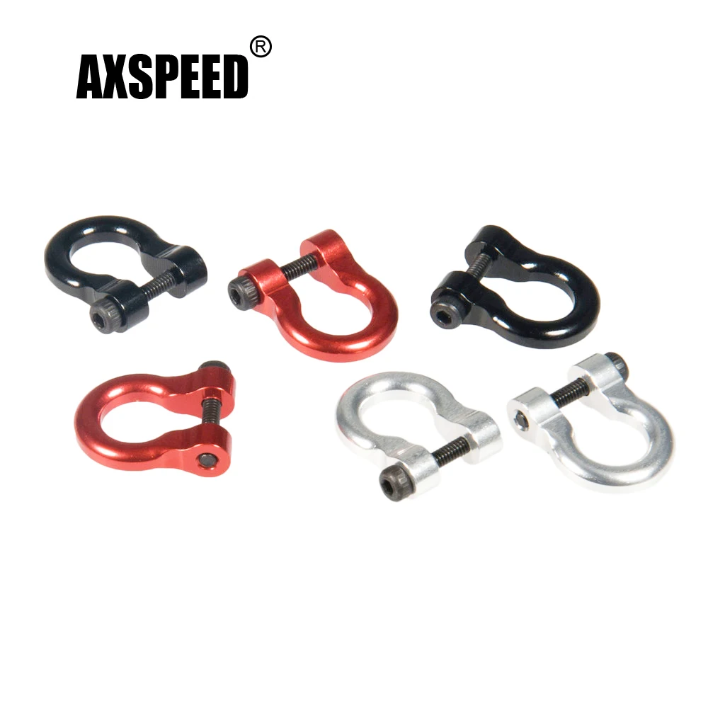 AXSPEED-2 pièces métal pare-chocs remorque crochets sauvetage manilles de remorquage pour TRX-4 TRtage 1/10 RC inoler voiture décoration pièces