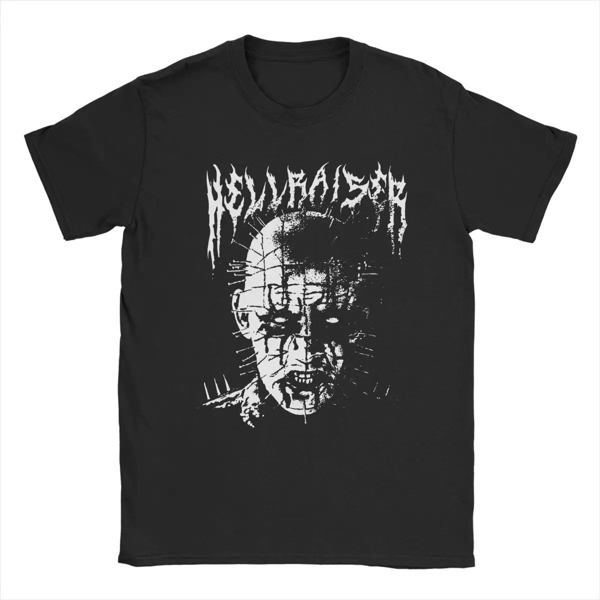 Hellraiser Men T Shirt Horror Funny Tee Shirt Short Sleeve Round Collar T-Shirts 100% Cotton Printed Tops