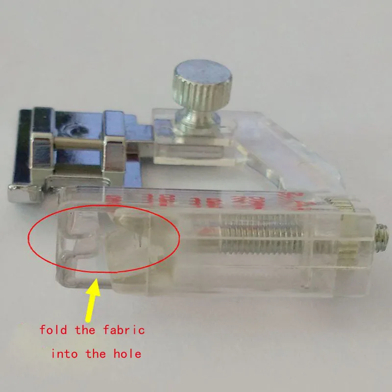 1 pcs Adjustable Bias Tape Binding Foot Snap On Presser Foot For Brother Janome Sewing Machine Accessories Tools ZH955 6290