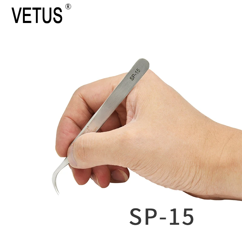 Набор высокоточных пинцетов из нержавеющей стали VETUS SP-11, SP-15, для электронного набора Инструменты для ремонта сотового телефона