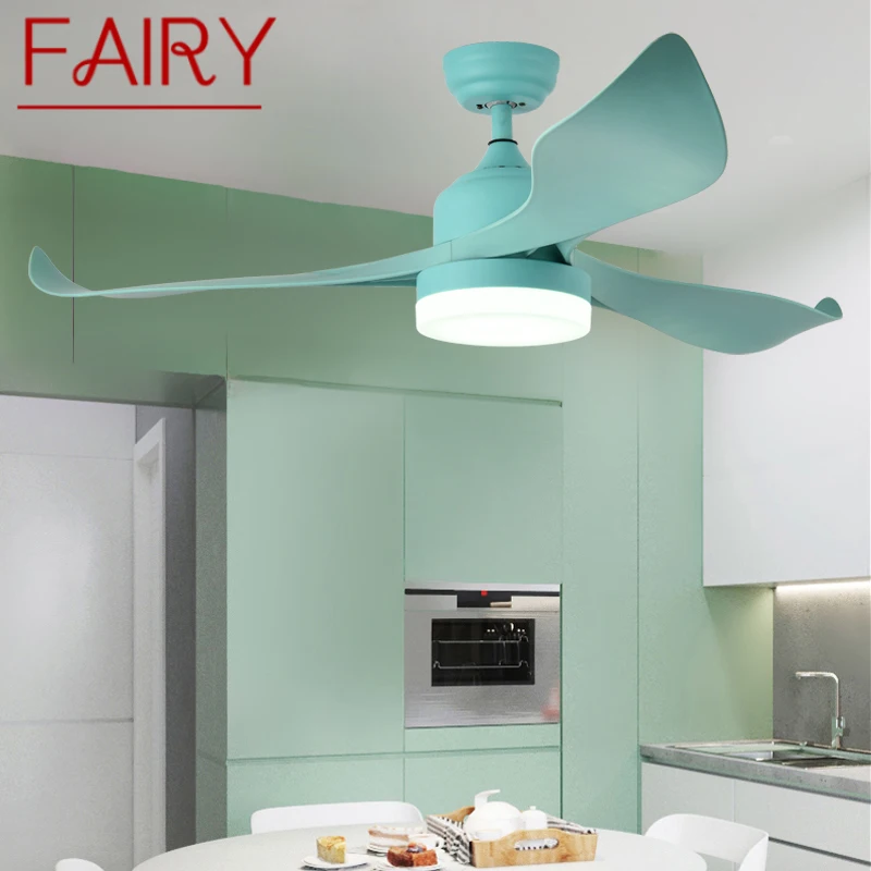 

FAIRY Modern Ceiling Fan Lights Lamps With Remote Control Fan Lighting Contemporary Decorative For Dining Room Bedroom