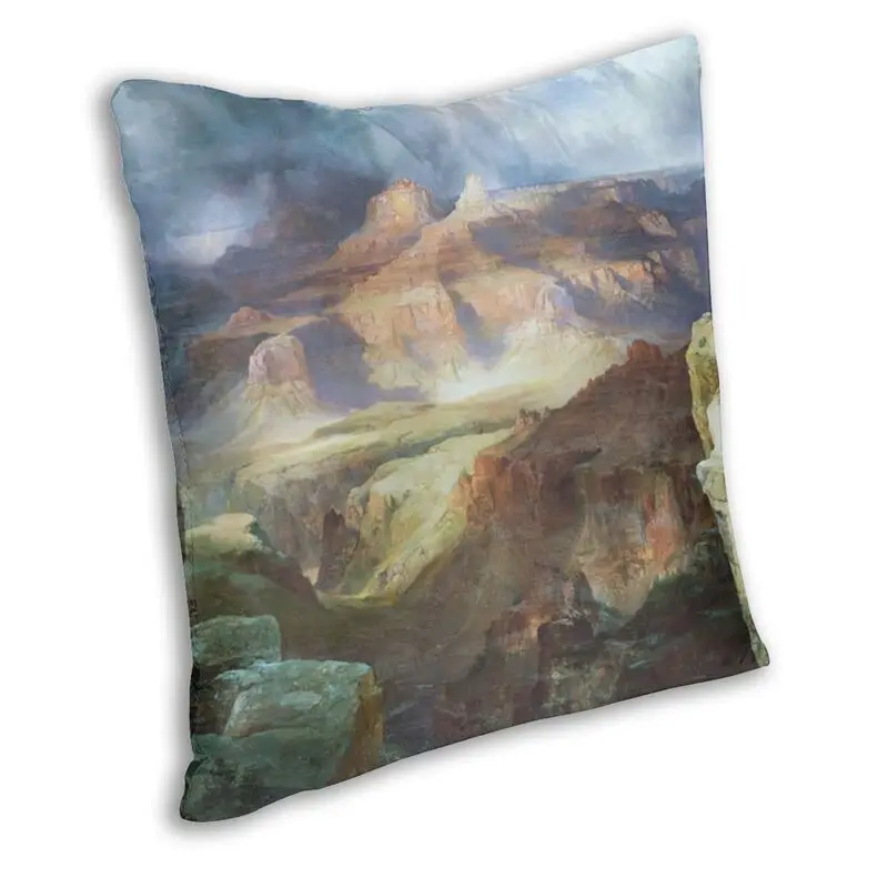 Thomas Moran A Miracle Of Nature Cushion Cover Sofa Home Decorative Landscape Painting American Painter Square Throw Pillow Case