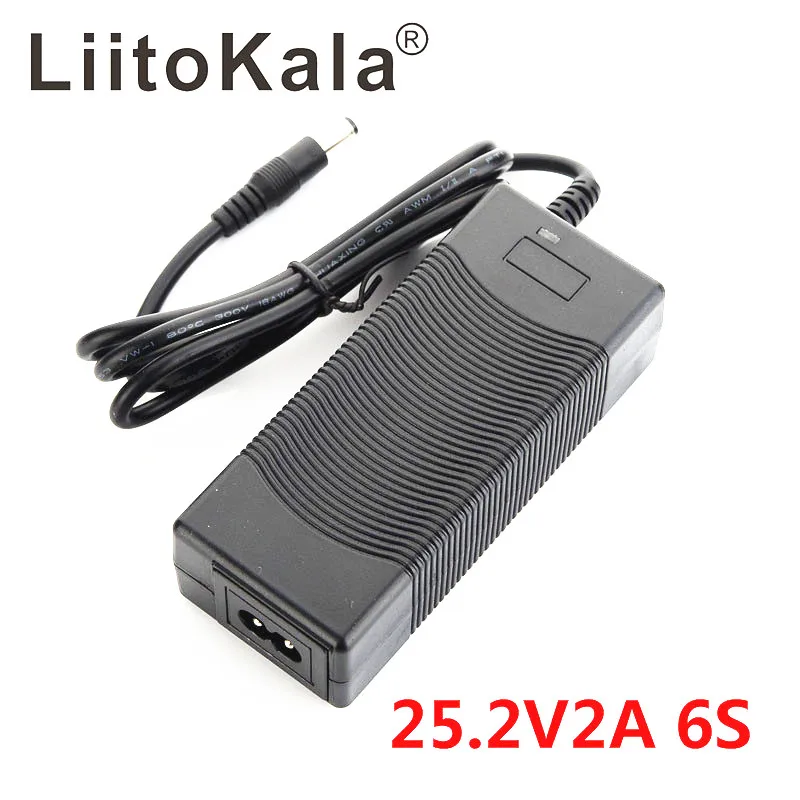 LiitoKala 6S 25.2V 2A 24V Battery pack Power Supply lithium Li-ion batterites Charger AC 100-240V Converter Adapter