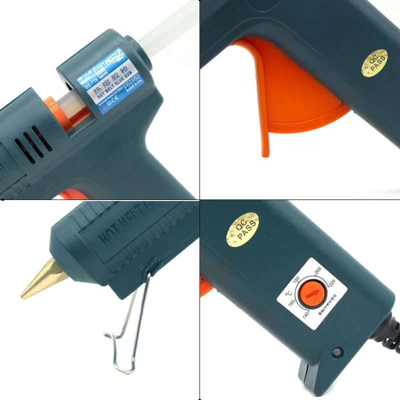 Hot Melt Glue Gun 150W Long Copper Nozzle  Adjustable Temperature 11mm Glue Sticks Professional Indusrial  Household Glue Gun